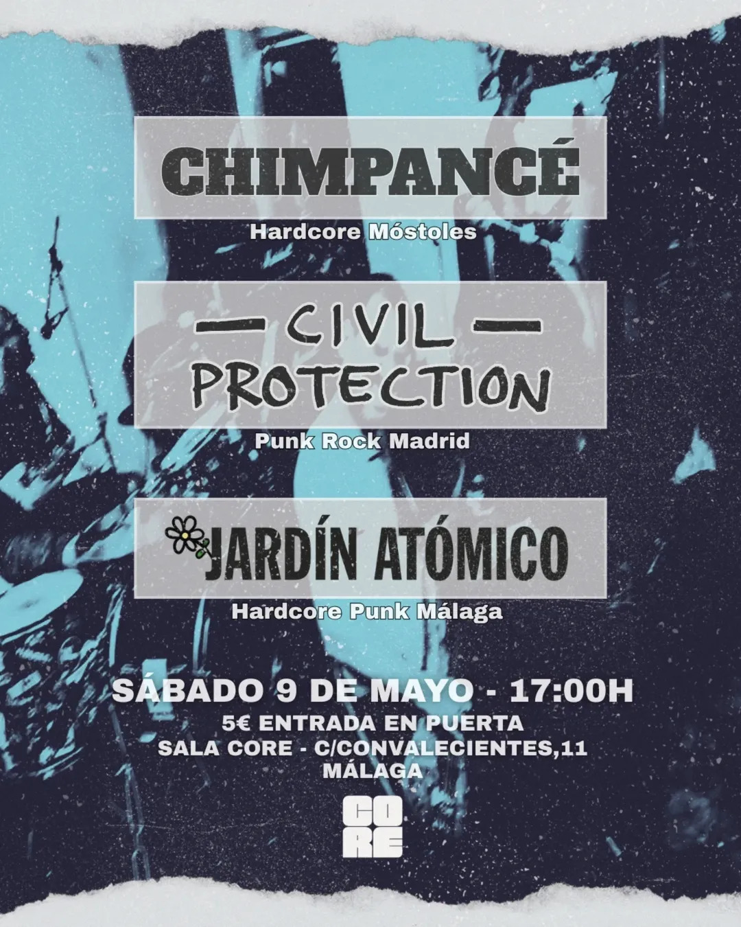 Chimpancé + Civil Protection + Jardín Atómico