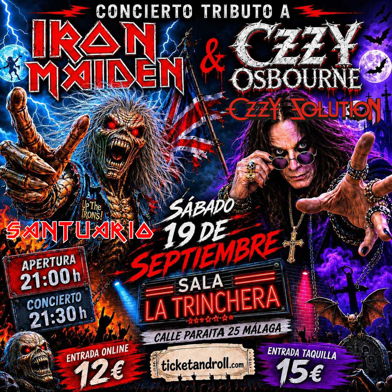 Tributos a Iron Maiden y Ozzy Osbourne